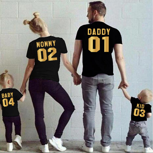 Parent-child Short-sleeved T-shirt Family Tops