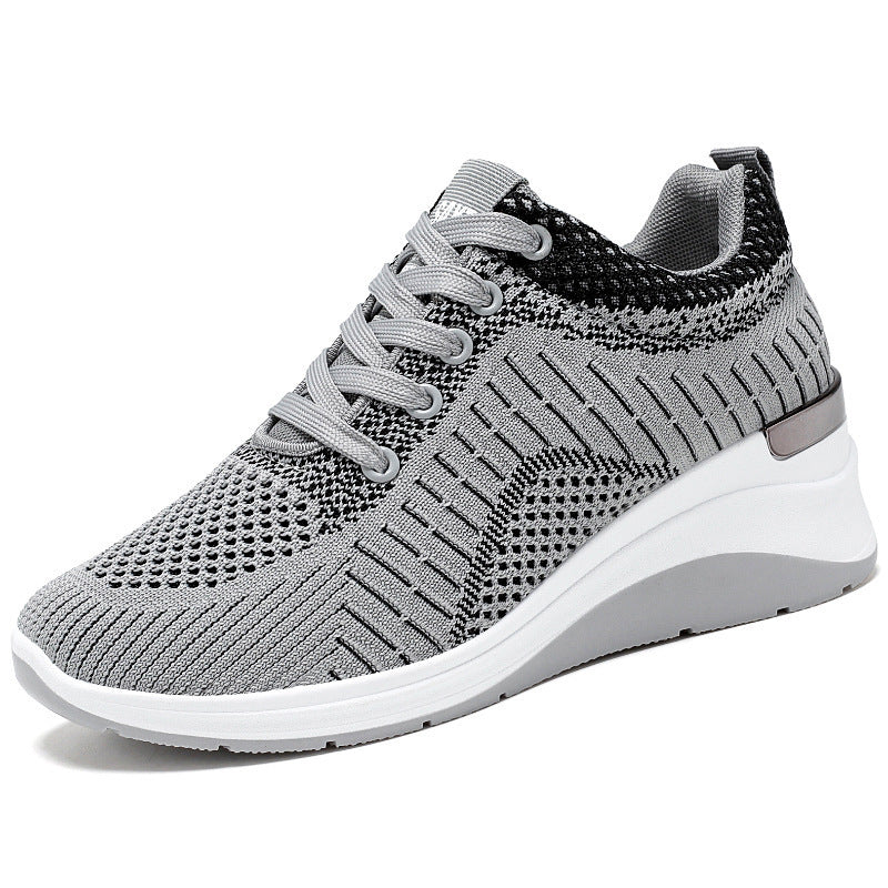 Women's Inner Heightening Breathable Thick-soled Sneakers